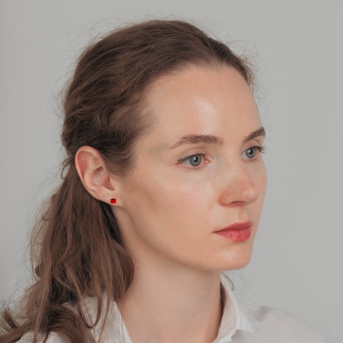 Пусеты Fiore Luna  Siam, SWE2127/1 SI G фото 2